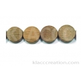 Rosewood Flat Round Beads 15x4-5mm
